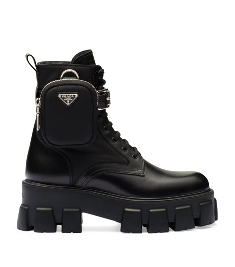 prada boots canvas|prada monolith boots women's.